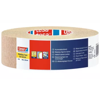 tesa 04319-00042-00 cinta de carrocero marrón claro 50 m x 50 mm cinta de enmascarar