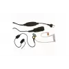 MIDLAND Albrecht AE 31-PT07 auricular mono in-ear con micrófono de diadema y PTT, con cable, conexión de 2 pines, negro 41990