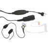 MIDLAND Albrecht AE 31-PT07 auricular mono in-ear con micrófono de diadema y PTT, con cable, conexión de 2 pines, negro 41990
