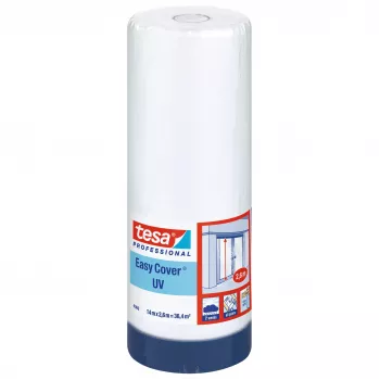 Tesa Easy Cover 4369 film protector UV con cinta adhesiva integrada, transparente, 2,6m x 17m 04369-13-1