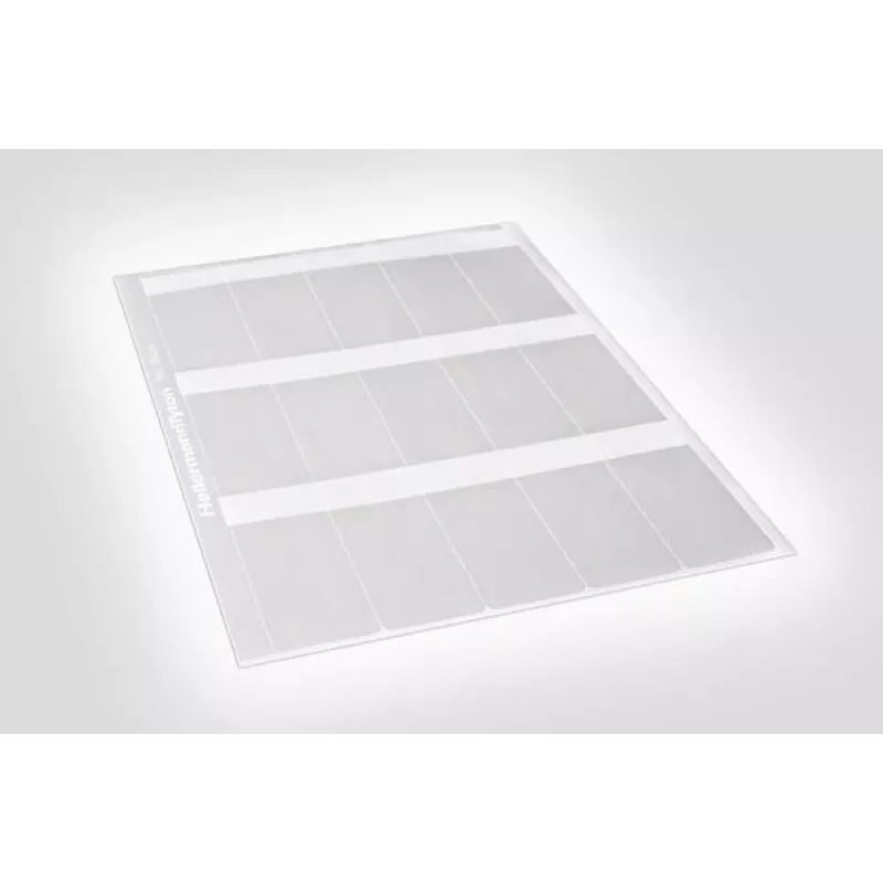 HellermannTyton 594-81104 Etiqueta de transferencia térmica transparente blanca 100mm x 100mm 1000 etiquetas