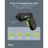Goobay 77817 set de minidestornillador a batería 4 en 1, 35 piezas, forma de pistola, con 4 accesorios