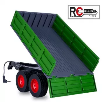 Remolque volquete Jamara verde oscuro para tractor RC 1:16 (423284)