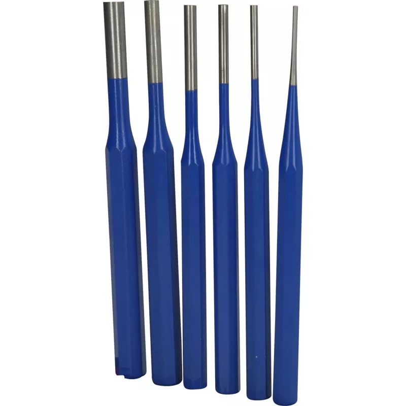 Brilliant Tools BT085006 Juego de pasadores cilíndricos, 6 piezas, 3-10 mm, acero cromo-vanadio