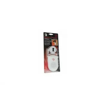 KH-SECURITY KH 100183 Alarma electrónica para pomo de puerta, sistema de alarma móvil, blanco
