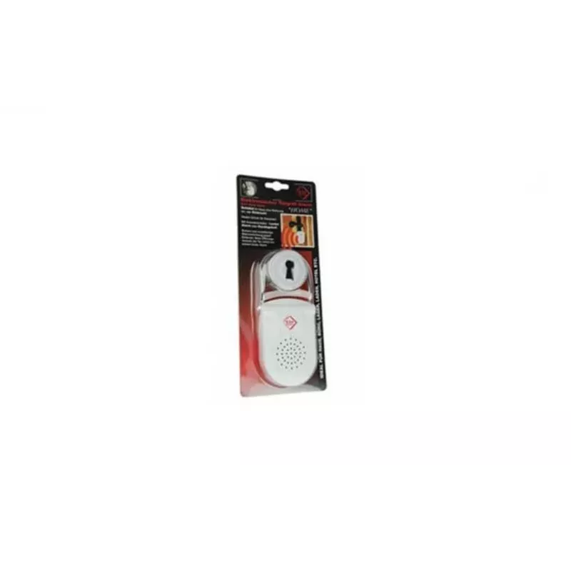 KH-SECURITY KH 100183 Alarma electrónica para pomo de puerta, sistema de alarma móvil, blanco