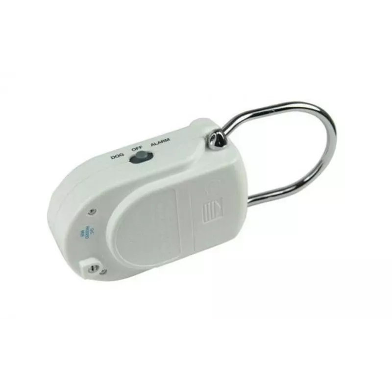 KH-SECURITY KH 100183 Alarma electrónica para pomo de puerta, sistema de alarma móvil, blanco