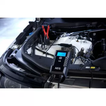 AEG LD4 10616 cargador automático de batería de coche 6V/12V 2A/4A para plomo-ácido, GEL, AGM, MF, Ca/Ca