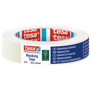 Tesa STANDARD 04325-00001-01 cinta de enmascarar profesional, beige, 50 m x 25 mm, 1 rollo
