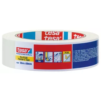 tesa PREMIUM 04306-00044-02 cinta de enmascarar de crepé beige 50 m x 30 mm (1 rollo)