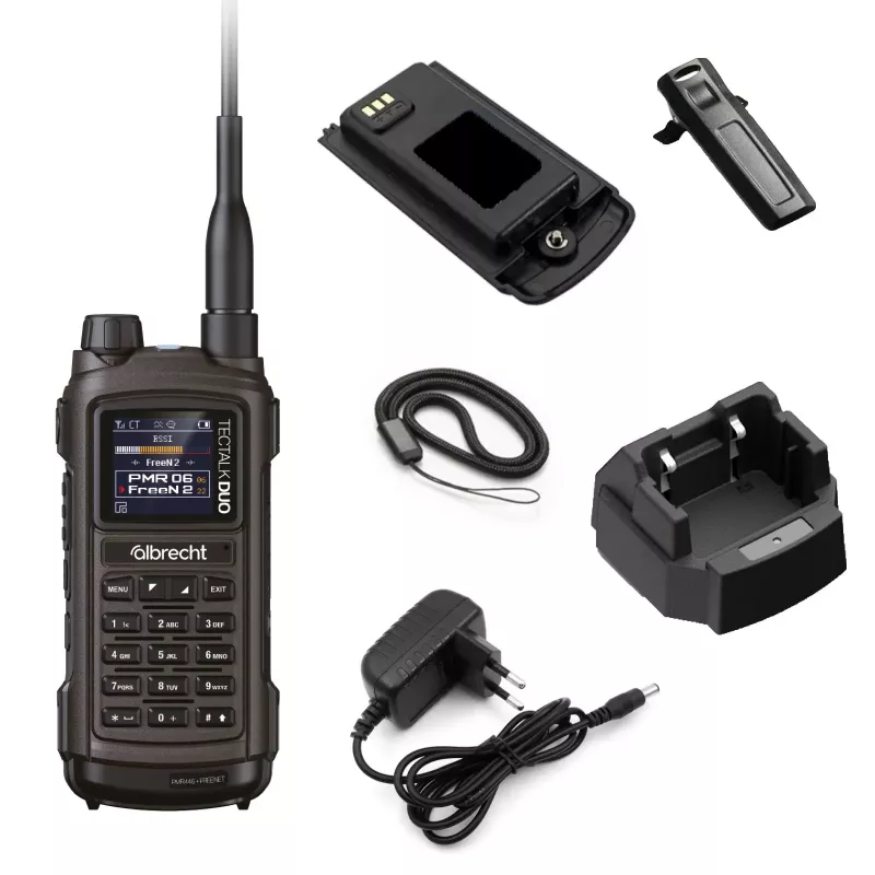 Albrecht Tectalk Duo PMR446 Freenet 1W set de walkie-talkies negro 29148