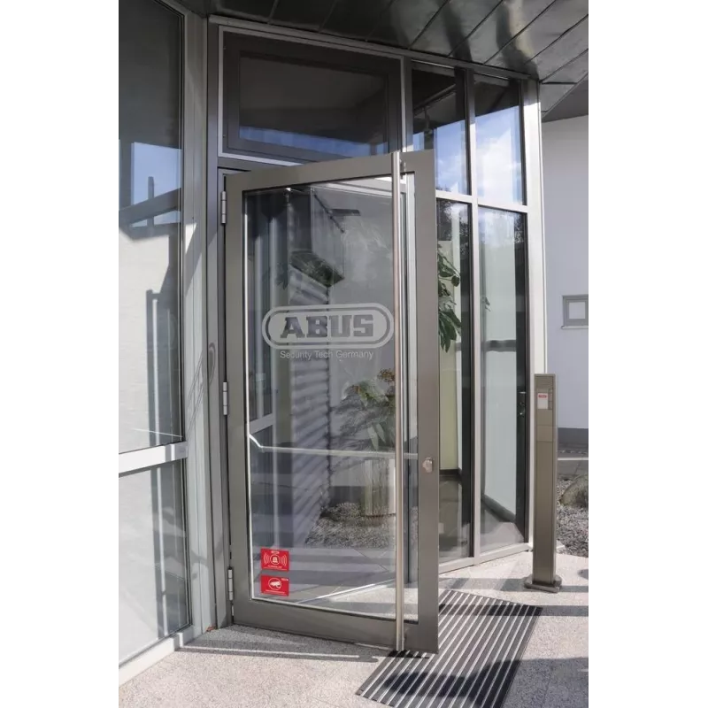 ABUS pegatina de advertencia de alarma con logo 74 x 52,5 mm (1 ud.) AU1423