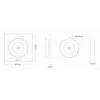MiBoxer K3-B mando a distancia de rueda giratoria LED blanco dual 2,4GHz, 4 zonas, montaje en pared