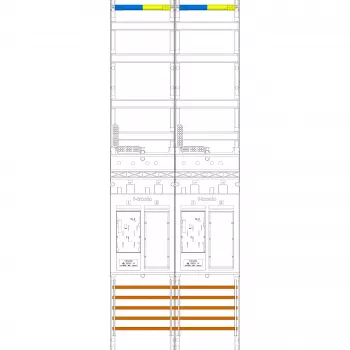 f-tronic cuadro de contadores 2 campos ER29 H=1350mm 2-eHZ 2 res. 7143002 1 (7143002)