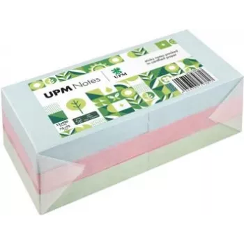 UPM Notes notas adhesivas 5654-20PG-12 pastel 75x75mm 100 hojas surtidas 12 blocs