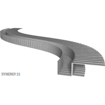 SYNERGY21 S21-LED-PR00002 perfil LED 200cm, acero galvanizado TYP-A Flex