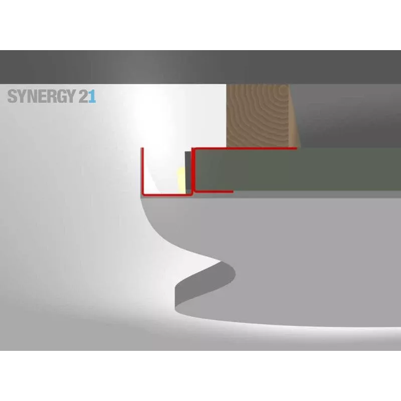 SYNERGY21 S21-LED-PR00002 perfil LED 200cm, acero galvanizado TYP-A Flex