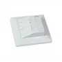 SYNERGY21 soporte de módulo Keystone empotrable para 2x módulo TP blanco puro redondo S216330V3