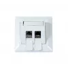 SYNERGY21 soporte de módulo Keystone empotrable para 2x módulo TP blanco puro redondo S216330V3