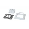 SYNERGY21 soporte de módulo Keystone empotrable para 2x módulo TP blanco puro redondo S216330V3