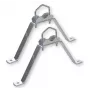 WEIß MHZ2060 Set de soporte de pared acero 20 cm blanco (39062)