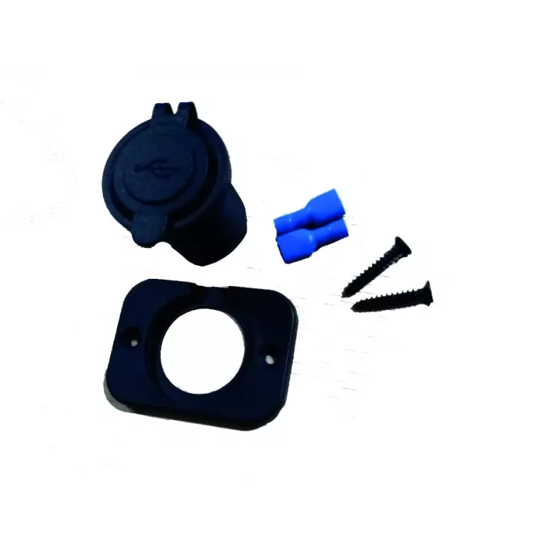 IWH toma de carga USB empotrable 12/24V, 2,1A, 1x USB-A, montaje en panel 019004