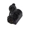 IWH toma DIN de superficie 12/24V 16A negra 019009