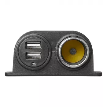 IWH toma de coche 12/24V con 2 puertos USB, 4,2A de salida total (019010)
