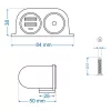 IWH toma de coche 12/24V con 2 puertos USB, 4,2A de salida total (019010)