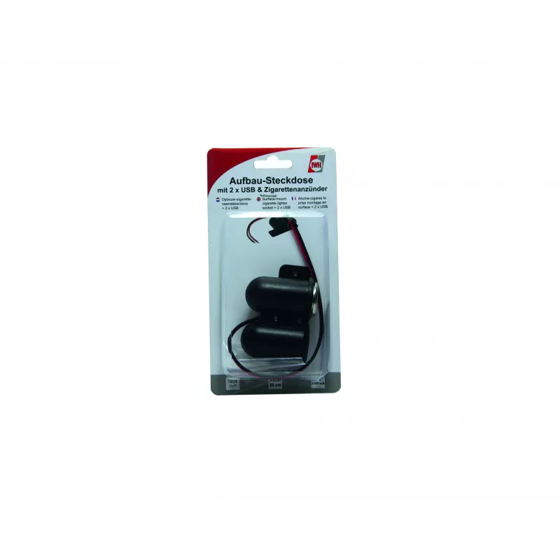 IWH toma de coche 12/24V con 2 puertos USB, 4,2A de salida total (019010)