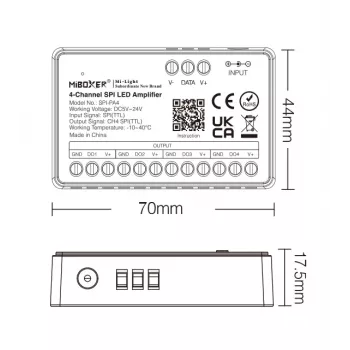 Synergy 21 controlador LED Pixel serie SPI amplificador/repetidor de 4 canales (SPI-PA4)