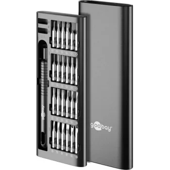 Goobay 77835 Juego de destornilladores con set de 48 puntas de precisión
