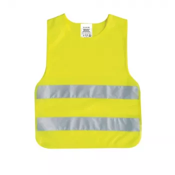 IWH 453502 Chaleco reflectante infantil EN 1150, amarillo fluorescente, cierre de velcro, unisex