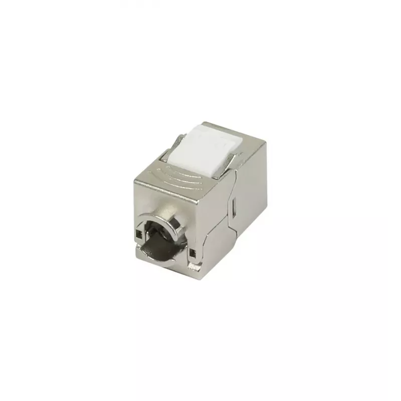 SYNERGY21 S216338V2 Jack Keystone CAT6A blindado, sin herramientas, Slim-line, RJ45, 500 MHz