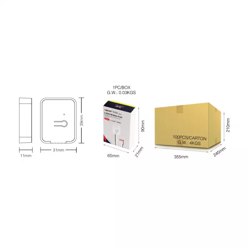Synergy 21 controlador regulador LED 0-10V MiLight/MiBoxer PUSH2-3