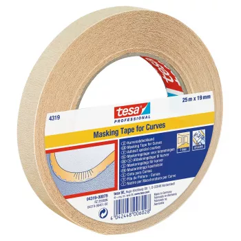 tesa 04319-00079-01 cinta de enmascarar fina 25 m x 19 mm