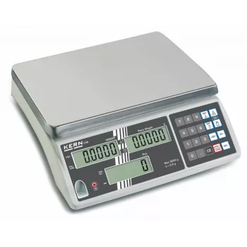 Kern CXB 30K2 balanza contadora, 30 kg x 2 g, plataforma de acero inoxidable, RS-232, batería