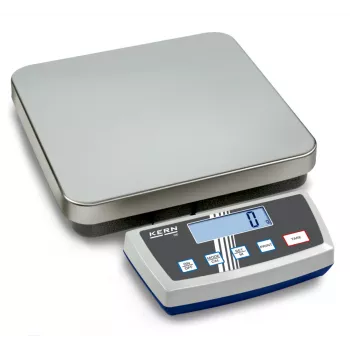 KERN DE 15K2D balanza de plataforma, 15 kg de capacidad, 2 g / 5 g de legibilidad, plataforma de pesaje de acero inoxidable, RS-232