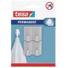 tesa gancho permanente rectangular S metal, cromo, autoadhesivo, 1,5 kg, 1 unidad 66612-00000-00