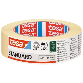 tesa 05087 cinta de enmascarar para pintores 50 m x 30 mm amarilla 05087-00000-03