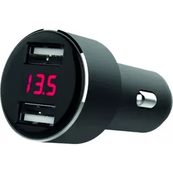 IWH cargador de coche dual USB con indicador de tensión 4,8A (019062)