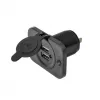 IWH Toma empotrable doble USB 12/24V 2,1A 2x USB-A negra 019006