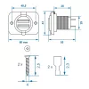 IWH Toma empotrable doble USB 12/24V 2,1A 2x USB-A negra 019006