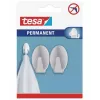 tesa Gancho permanente ovalado metal cromado 6 kg autoadhesivo 66611-00000-00