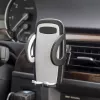 IWH 019260 soporte de smartphone giratorio 360° para rejilla de ventilación del coche, para smartphones de 53-95 mm, negro