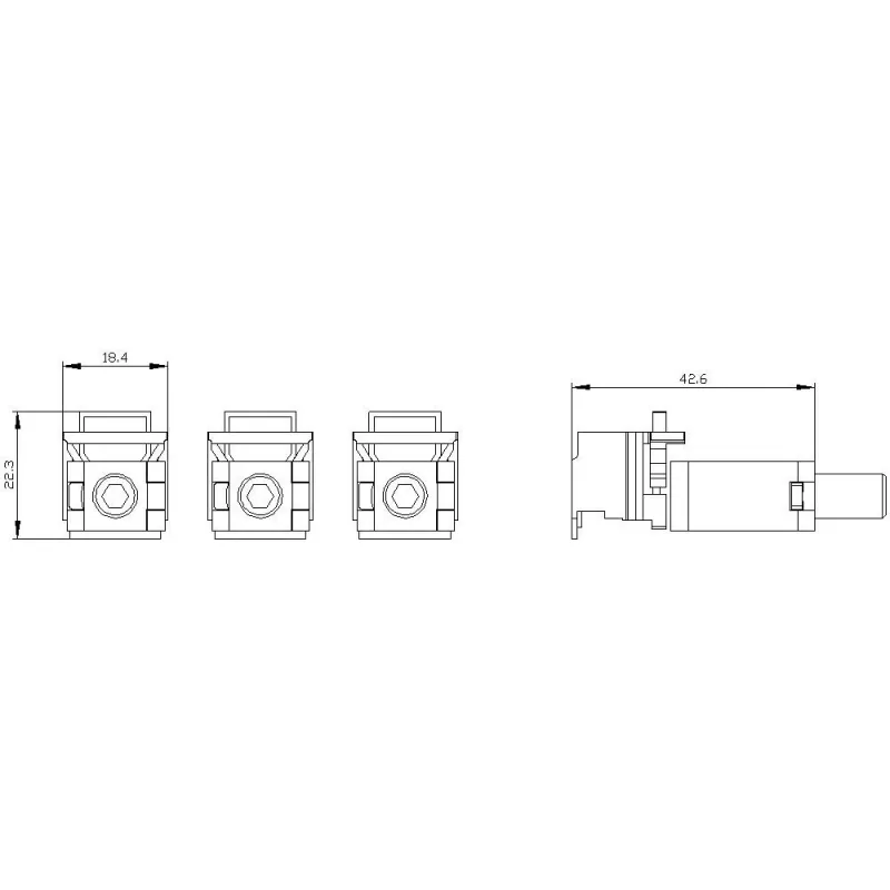 SIEMENS SENTRON 3VA borne de marco pack de 3 para 3VA1 100/160 MCCBs 3VA91530JA11