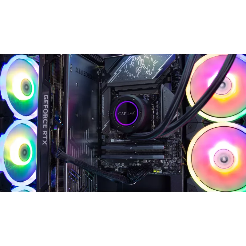 Captiva Highend Gaming R99-748 PC de sobremesa - AMD Ryzen 9 9950X3D, Radeon RX 9070 XT 16GB, 32GB DDR5, 2TB SSD, Windows 11 Home