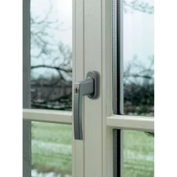 ABUS manilla de ventana con llave plateada ABFS59486