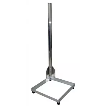 WEISS BS4040 Soporte de balcón de aluminio 40x40 cm base, mástil de 1 m, 48 mm de diámetro 3040