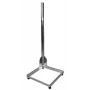 WEISS BS4040 Soporte de balcón de aluminio 40x40 cm base, mástil de 1 m, 48 mm de diámetro 3040